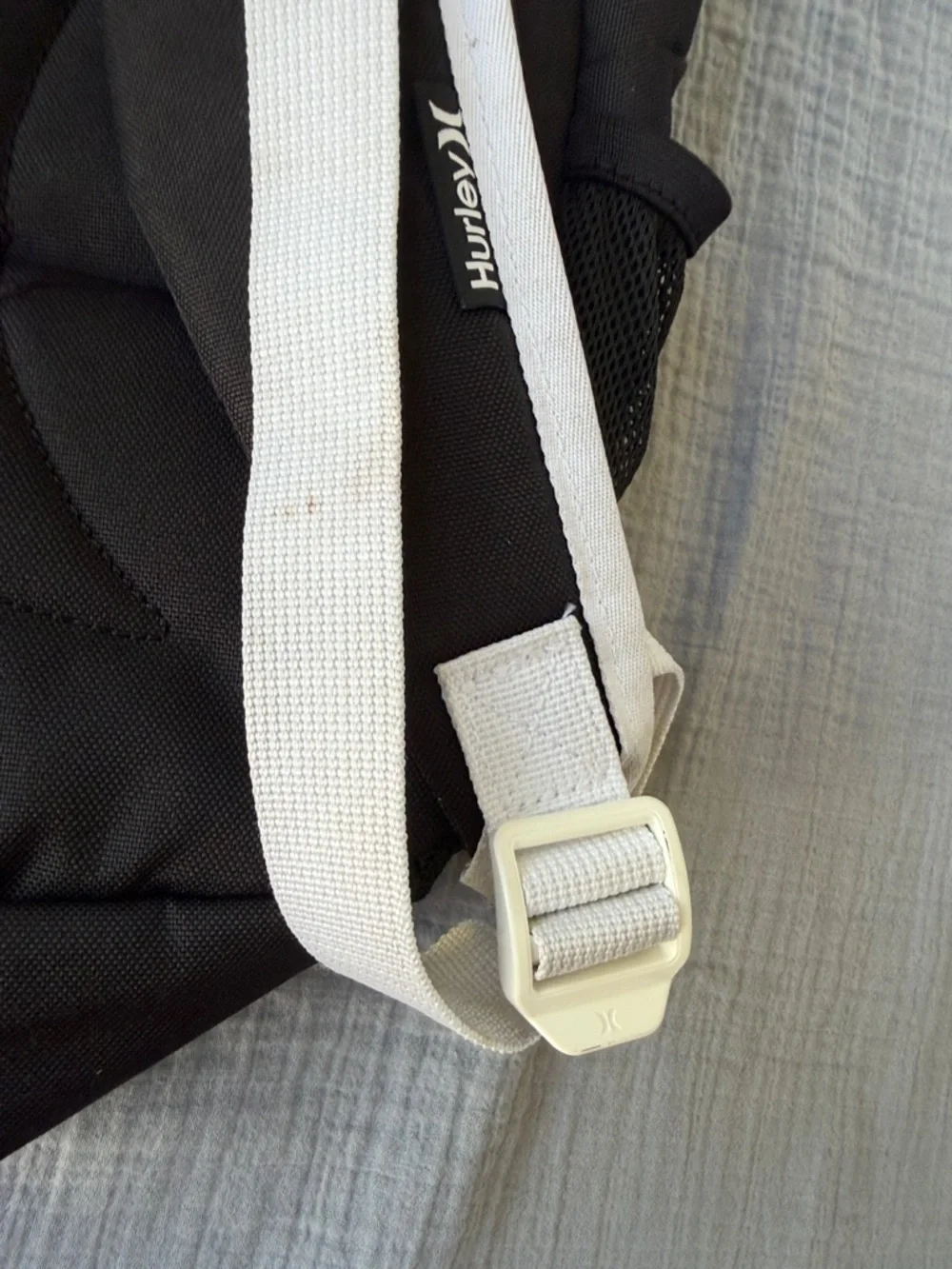 Hurley Black and White Logo Backpack